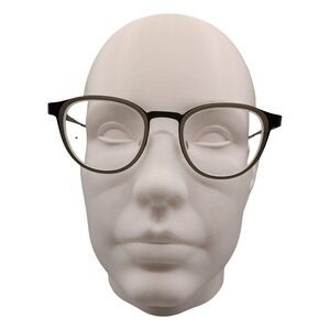 Bevel Rosa 6532 MGST Eyeglasses Frames Black Grey Round 47-21 Japan